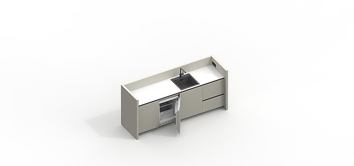 OFFICE KITCHEN System Counter 4 Module Kühlschrank