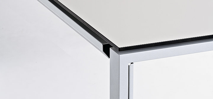 ICON work table horizontal and vertical cable ducts